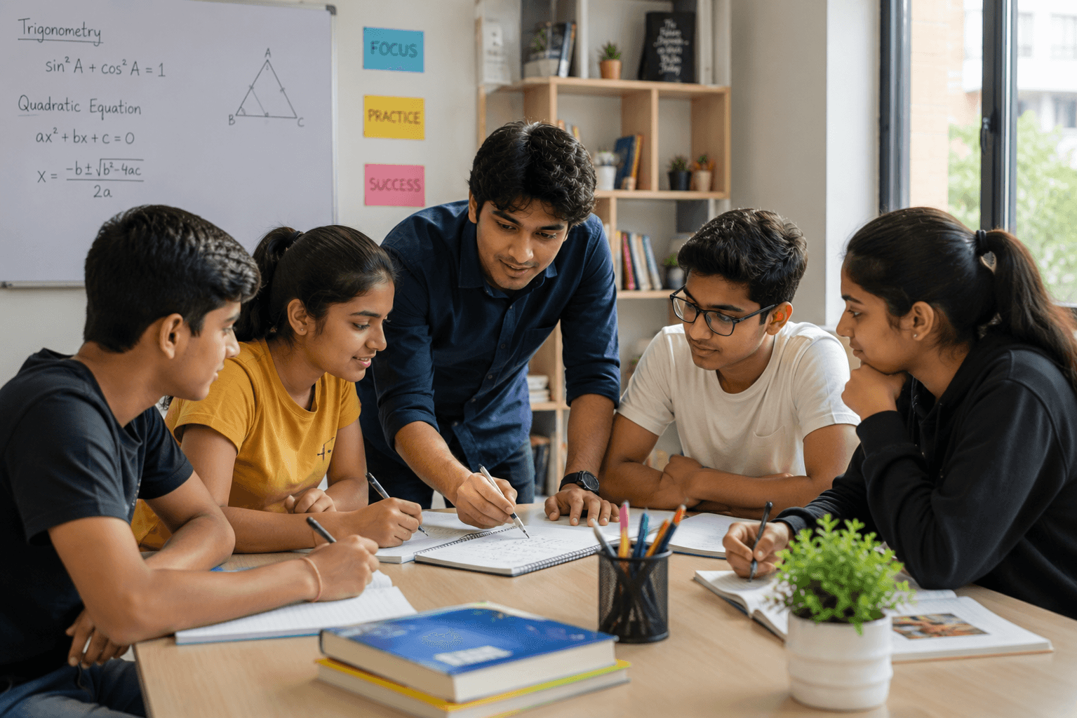 Children studying together