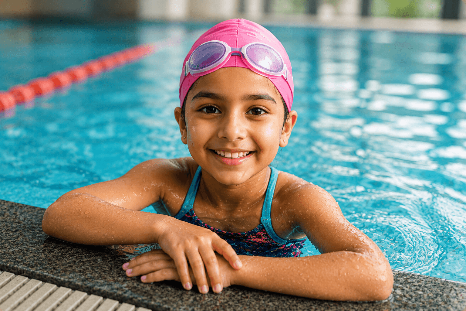 Girl swimming