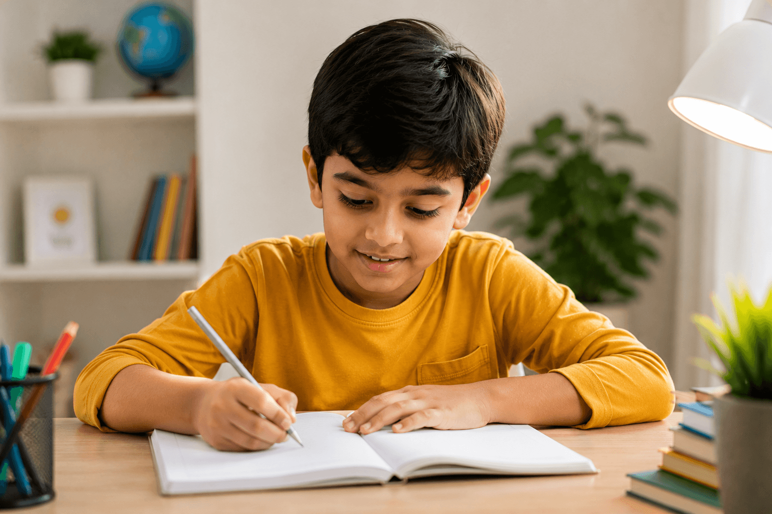 Child studying